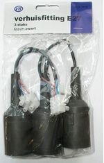 VERHUISFITTING 3X E27 ZWART MAX 40W - 8715063543396 - VB