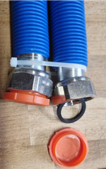 Aqua Flexi G1“-G1 30 tot 60 cm uitrekbaar - 2 gelaste roestvrijstalen flexslangen, blauw M0069 - - 