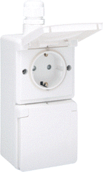 Niko New Hydro - Wandcontactdoos 37845 MAT wit - steekklem - 5413736348066 - Niko