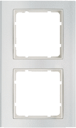 Hager Berker B3 aluminium/polarwit - afdekraam 10123904 - 10123904 - Berker