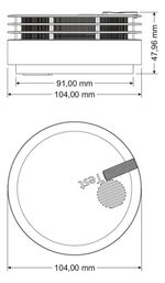 Hekatron Genius Plus 31-5000020-06-01 Rookwarmte melder incl. 10-jaar batterijvoeding - 4260432550016 - 