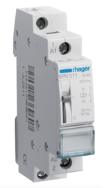 Hager Impulsrelais 1xMaker 16a /230V|Spoel 12Vac - EPN511 - 3250612369607 - Hager