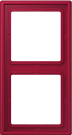 JUNG afdekraam 2-voudig Les Couleurs rouge carmin 229 - LC 982 229 - 4011377254565 - Jung