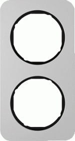 Hager Berker R1 aluminium/ zwart - Afdekraam 10122184 - 4011334392651 - 