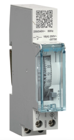 Hager Analoge schakelklok 230V 24HR potentiaalvrij wisselcontact  paneelbouw | EHN010 - 3250617201056 - Hager