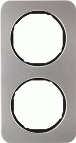 Hager Berker R1 edelstaal/ zwart - Afdekraam 10122104 - 4011334392552 - 