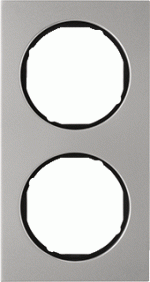 Hager Berker R3 edelstaal/ zwart - Afdekraam 10122204 - 4011334393054 - 