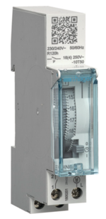 Hager Programmaklok Elektromechanisch - inclusief backup accu - dagprogramma + gangreserve, 1 M 16 A - EHN011 - 1 op voorraad - 3250617201063 - Hager