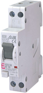 ETI KZS-1M aardlekautomaat, B16A - 1P+N, 30mA, karakteristiek: B - 432000204 - GE3838895548676 - 