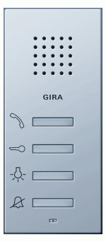 GIRA huisstation opbouw E22 aluminium - 1250203 - 401033705170 - 