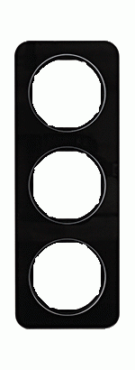 Hager Berker R1 glas zwart - Afdekraam 10132116 - 4011334392705 - 