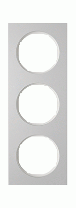 Hager Berker R3 aluminium/ polarwit - Afdekraam 10132274 - 4011334393252 - Berker