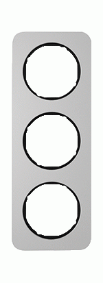 Hager Berker R1 aluminium/ zwart - Afdekraam 10132184 - 4011334392774 - 