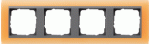 Gira Event Opaque oranje / antraciet afdekraam 4-voudig - 021487 - 4010337214878 - GIRA