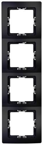 Kopp 308750065 - afdekraam 4-voudig Paris zwart mat - 4008224657211|85901 - KOPP
