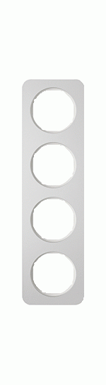 Hager Berker R1 aluminium/ polarwit - Afdekraam 10142174 - 4011334392842 - Berker