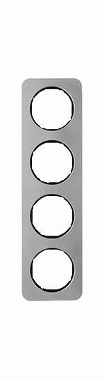 Hager Berker R1 edelstaal/ zwart - Afdekraam 10142104 - 4011334392798 - 