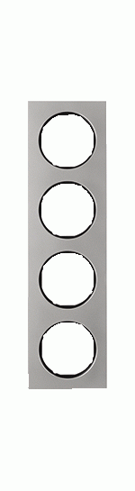 Hager Berker R3 edelstaal/ zwart - Afdekraam 10142204 - 4011334393306 - 