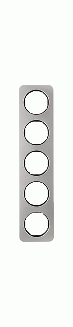 Hager Berker R1 edelstaal/ zwart - Afdekraam 10152104 - 4011334392798 - 