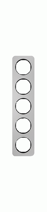 Hager Berker R1 aluminium/ zwart - Afdekraam 10152184 - 4011334392934 - 