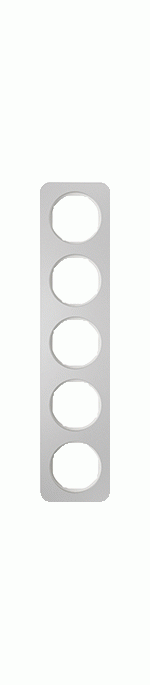 Hager Berker R1 aluminium/ polarwit - Afdekraam 10152174 - 4011334392927 - Berker
