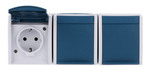 ABB Busch-Jaeger Ocean IP44 - Wandcontactdoos 2300/3 EW-53 Blauwgroen - 4011395993293 - Busch-Jaeger