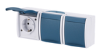 ABB Busch-Jaeger Ocean IP44 - Wandcontactdoos 2300/3 EW-53 Blauwgroen - 4011395993293 - Busch-Jaeger
