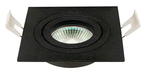 LUX inbouwspot vierkant 92x92mm kantelbaar mat/zwart gatmaat 80mm- exclusief lamp - 47019 - 