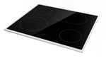 Gorenje ECD643BX Keramische kookplaat, 60cm breed, bediening via oven, braadzone, zwart met roestvrijstalen frame - 230V/2x230V - 7KW - 3838782120824 - 