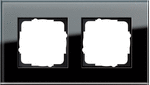 Gira Esprit glas zwart/aluminium - afdekraam 021205 - 4010337212058 - GIRA