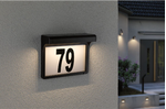 Paulmann SOLAR Huisnummer verlichting warm wit Dayton 2 - 95388 - kleur Antraciet - incl. accu - 4000870953884 - Paulmann