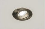 inbouwspot geborsteld staal zwenkbaar - inbouwgat spot max. 7,5cm doorsnede - - 