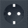 Gira Systeem 55 - Centraalplaat stopcontact 4920005 Zwart mat - 4010337091844 - GIRA