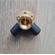 Ptc Messing U-muurplaat 16mm x 1/2 inch x 16mm (insteek x binnendraad x insteek) - tbv chaletsbouw, houtenskeletbouw, stacaravans etc. - geen perstang nodig - click en go! - SPWWV1604 - Ptec