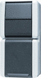 Jung WG800 comb. wandcontactdoos/schakelaar