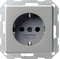 Wandcontactdozen E2 edelstaal