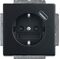 Wandcontactdoos USB mat zwart